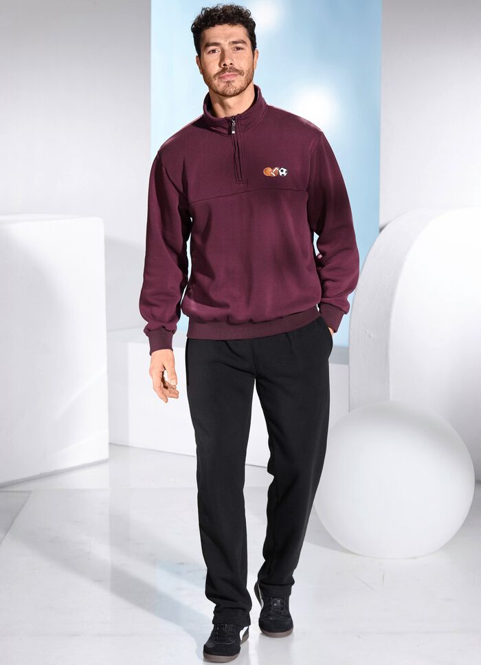 Freizeitset mit kurzem Reißverschluss BORDEAUX-SCHWARZ