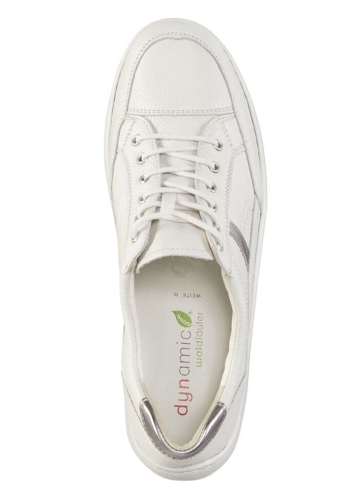 Waldläufer, bequeme Damen-Schnürschuhe, Weite H, Sohle mit Abrollfunktion NATURWEISS