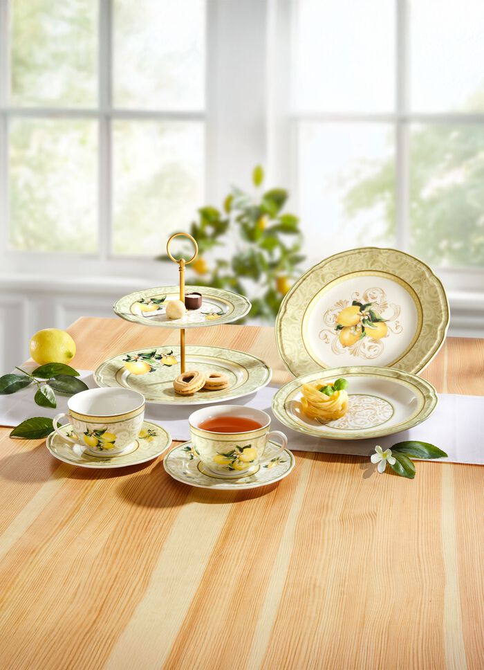 Teetassen mit Unterteller, 2er-Set 