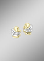 Geschwungene Ohrclips in Bicolor 
