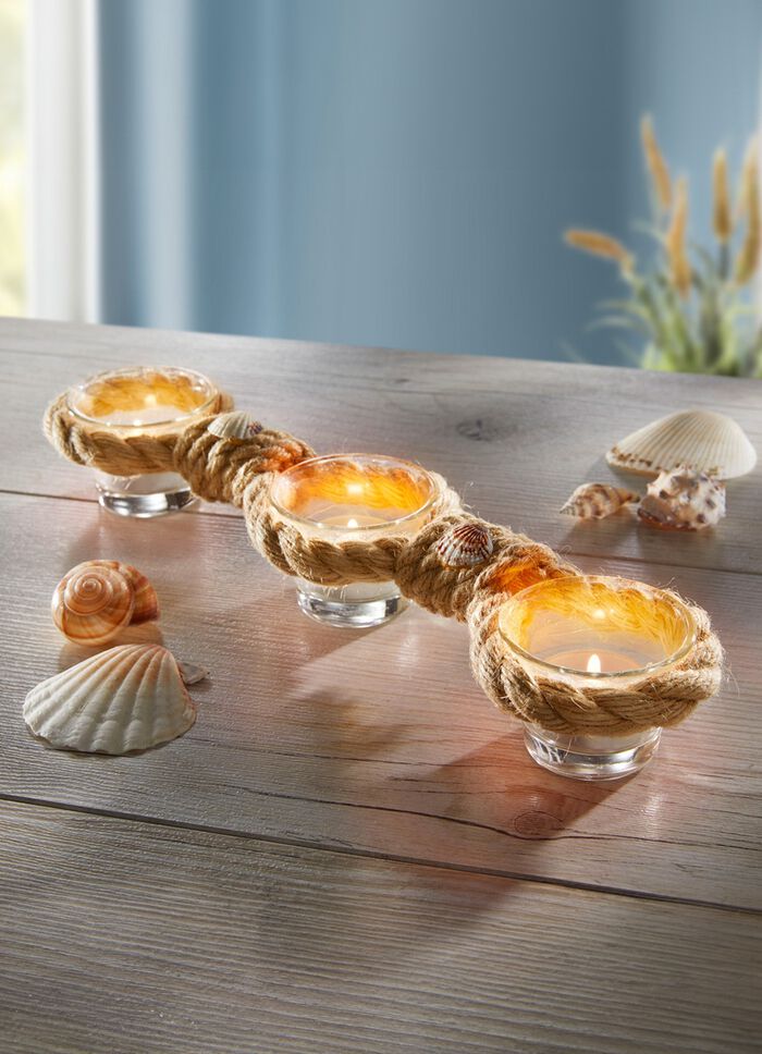 Teelichthalter mit 3 Glasschälchen 