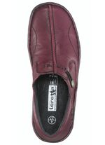 Slipper aus Nappaleder mit Knitter-Struktur BORDEAUX