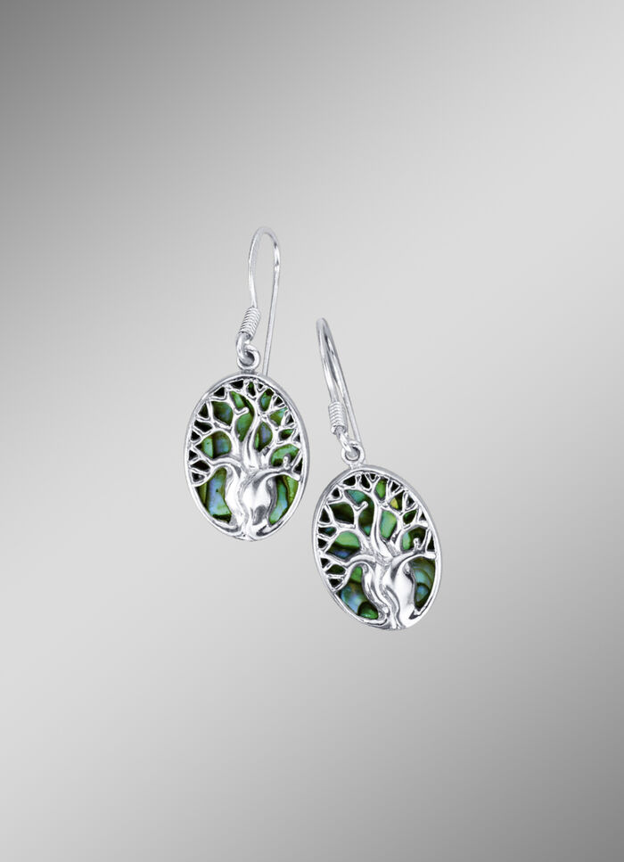 Ohrhaken mit echt Abalone-Perlmutt 