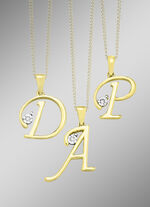 Buchstabenanhänger mit Brillant 