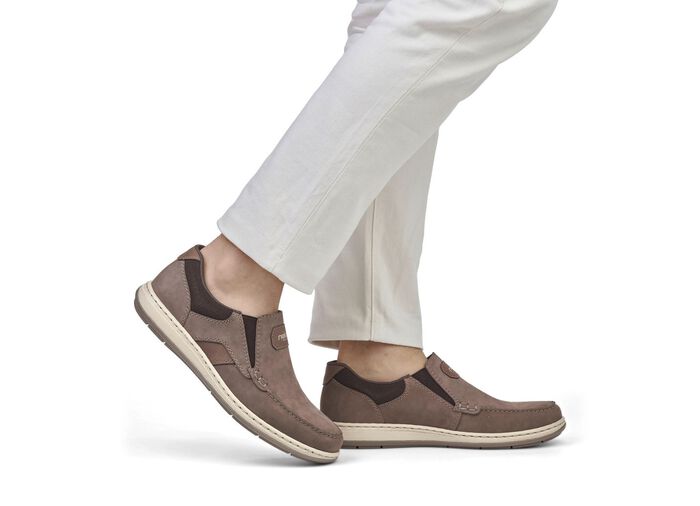 Slipper aus Nappaleder TABAKBRAUN-MOKKA