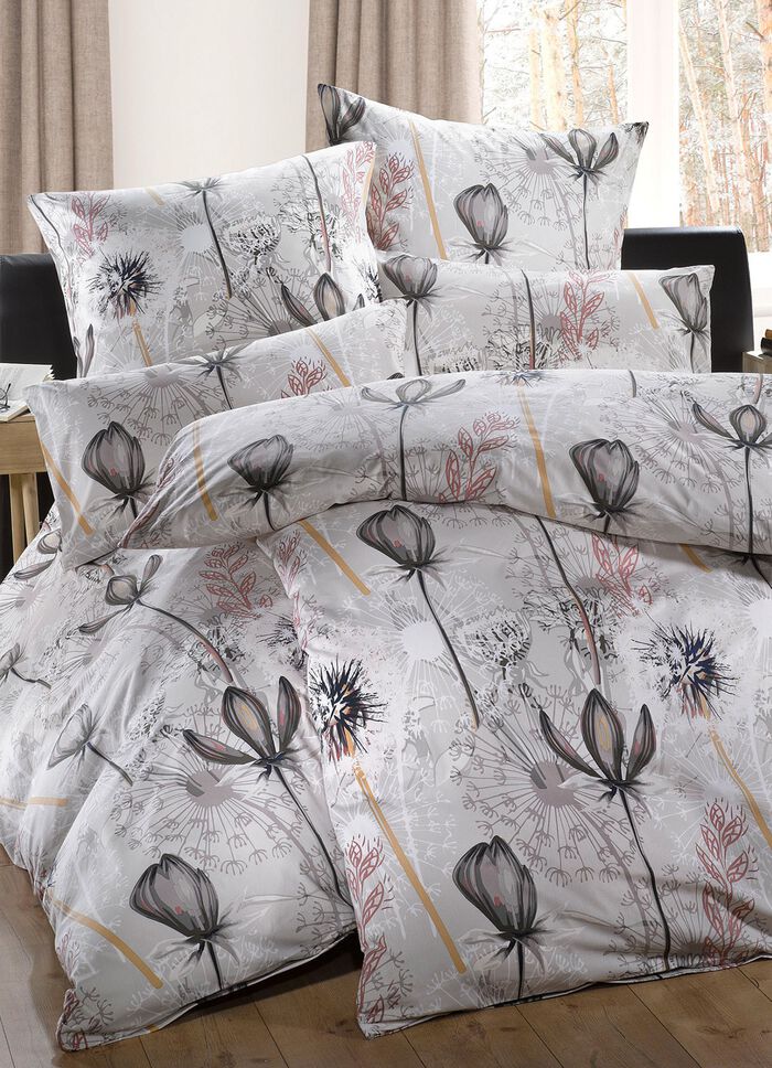Bettw&auml;sche Garnitur mit Pusteblumen-Motiv 