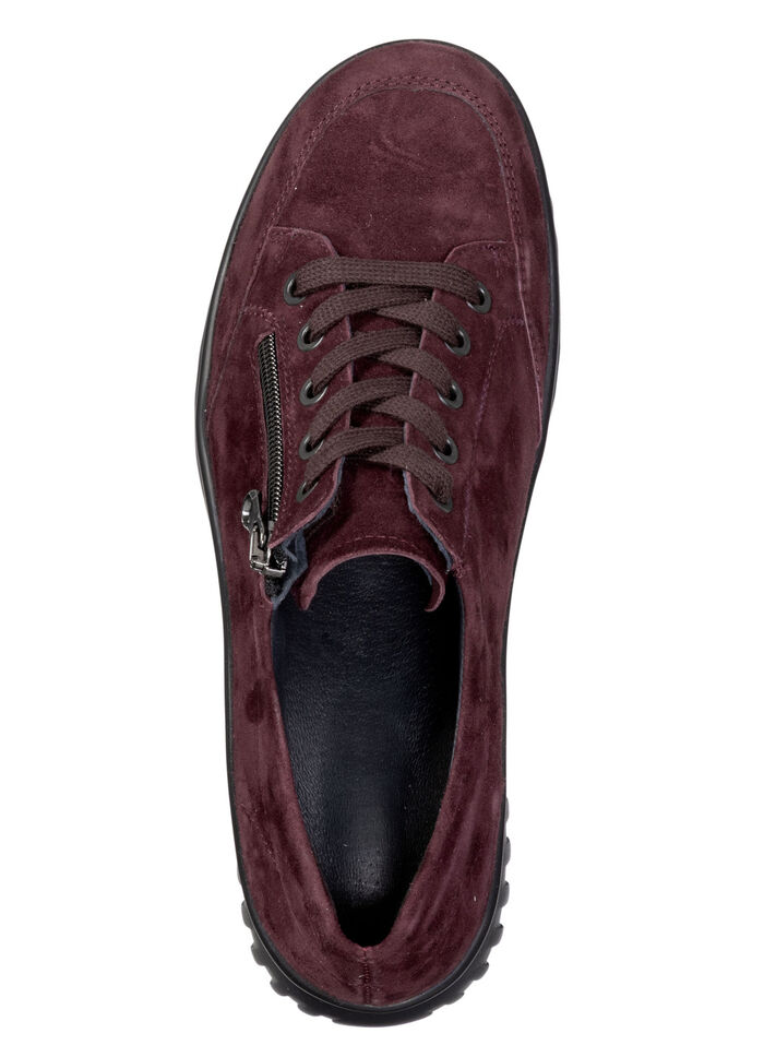 ELENA EDEN, bequeme Damen-Schnürschuhe, Weite H, mit herausnehmbarem Fußbett BURGUND