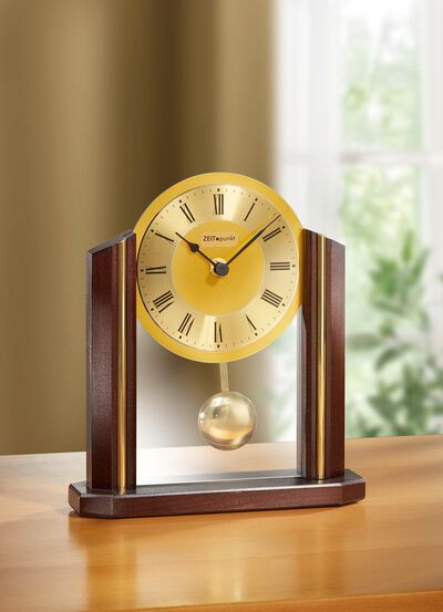 Tischuhr aus Holz  