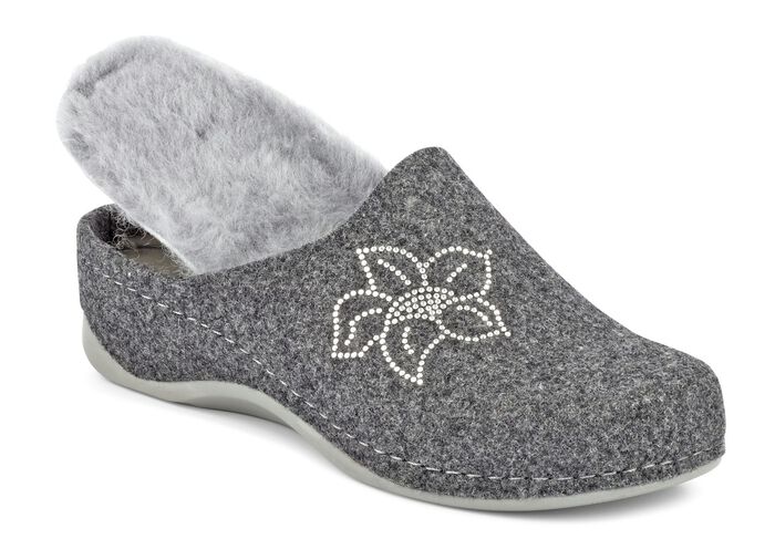 Mubb, gef&uuml;tterte Damen-Hausschuhe, Weite H, mit Lammfell 