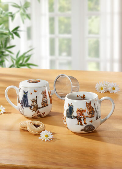 Tee-Tasse aus Porzellan 