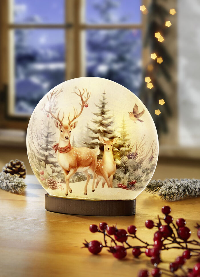 Leuchte mit Hirschmotiv 