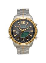 Funk-Solar-Herrenuhr mit Edelstahlbandgeh&auml;use 