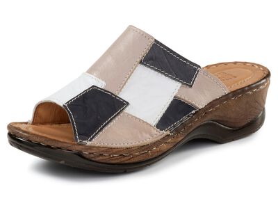 ELENA EDEN Pantolette mit dezenter Knitter-Struktur 