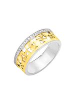 Damenring in Bicolor mit Zirkonia 