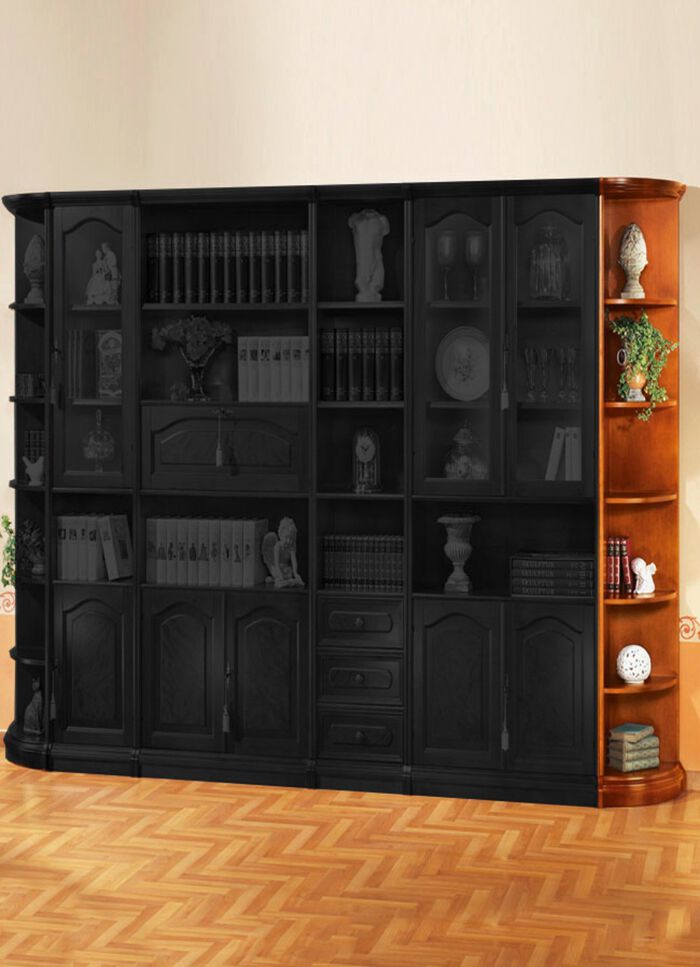 Teilmassive M&ouml;belserie mit Echtholzfurnier 