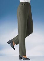 Hose in Schlupfform in 10 Farben DUNKELGRÜN MEL.