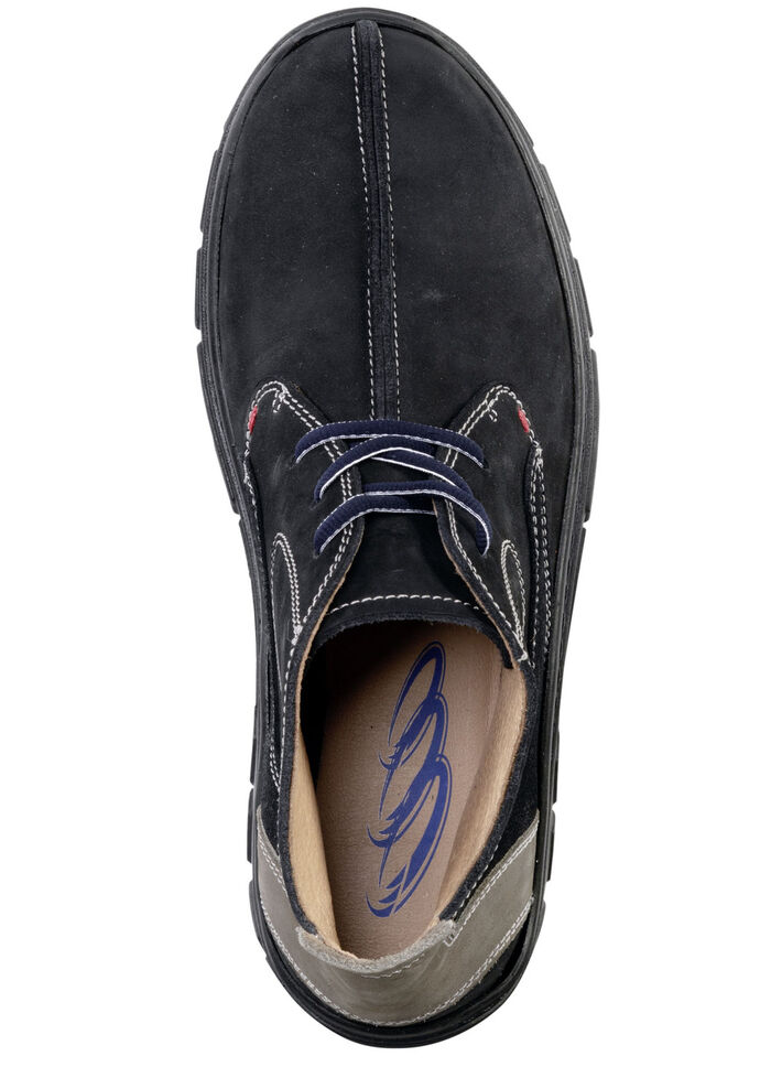 Schnür-Boot aus Nubukleder MARINE-TAUPE