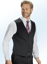 Anzug mit Wendeweste und zwei Hosen SCHWARZ-SILBERGRAU