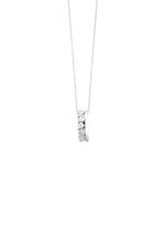 Moderner Anhänger mit synth. Zirkonia und Ankerkette 