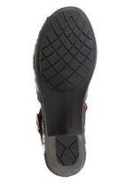 Gemini, modische Damen-Sandaletten, Weite G, mit Gummizug SCHWARZ-GRAU