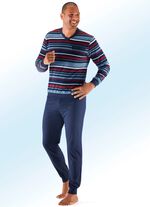 Zweierpack Schlafanz&uuml;ge mit V-Ausschnitt und B&uuml;ndchenabschl&uuml;ssen 