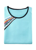 Zweierpack Nachthemden, kürzer geschnitten aus Baumwolle 1X TÜRKIS, 1X KORALLE