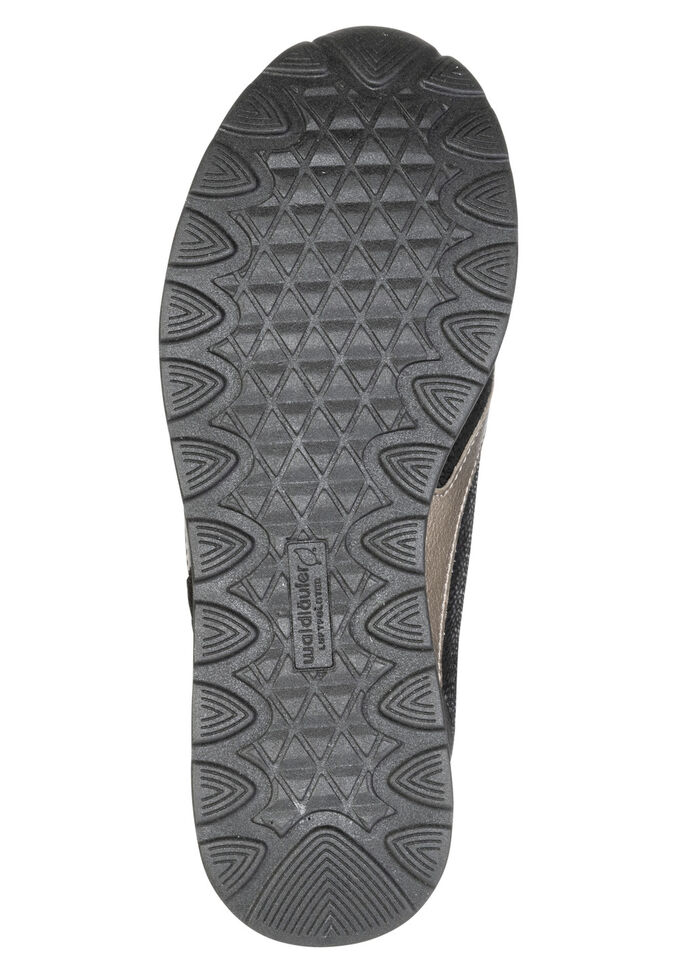 Waldläufer, bequeme Damen-Sneaker, Weite H, mit herausnehmbarem Fußbett SCHWARZ-BRONZE