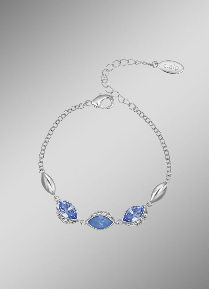 Funkelnde Eleganz in Blau – Armband mit Swarovski-Kristalle 