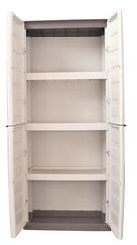 Praktische Gartenschr&auml;nke mit Stahlscharnieren BEIGE-TAUPE