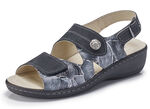 ELENA EDEN, bequeme Damen-Sandalen, Weite H, mit herausnehmbarem Fußbett DUNKELBLAU