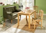 Rustikales Tisch-Sofa mit Federkern DUNKELGR&Uuml;N