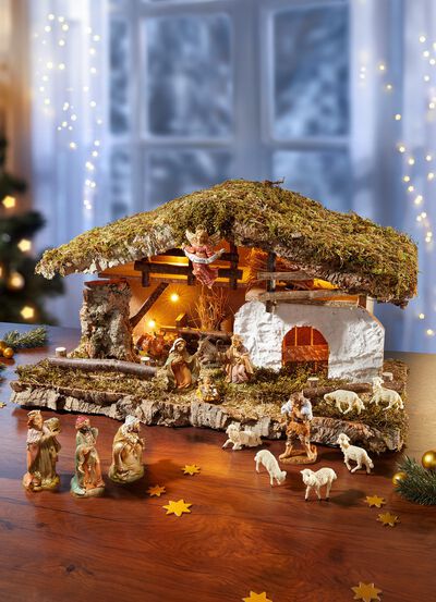 Wundersch&ouml;nes Krippenfiguren-Set in echter Handarbeit 