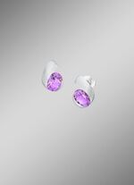 Moderne Ohrstecker mit echt Amethyst 