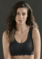 Superbequemer Anita BH aus elastischer Spitze SCHWARZ