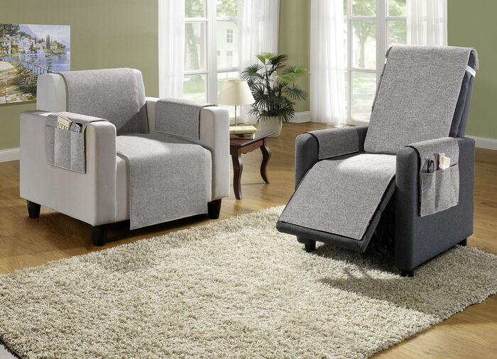 2-in-1 Wohnaccessoires mit wohlig warmem Flor GRAU