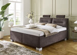 Polsterbett mit Einbaulattenrost und Bettkasten BRAUN