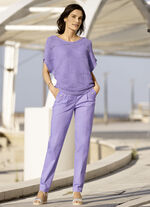 Hose mit sportivem Chic FLIEDER