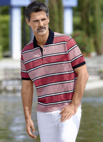 Poloshirt mit Strickkragen 
