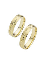 Mattierter Trauring mit Punkte-Muster 