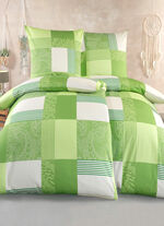 Kuschelige Bettw&auml;sche-Garnitur GR&Uuml;N