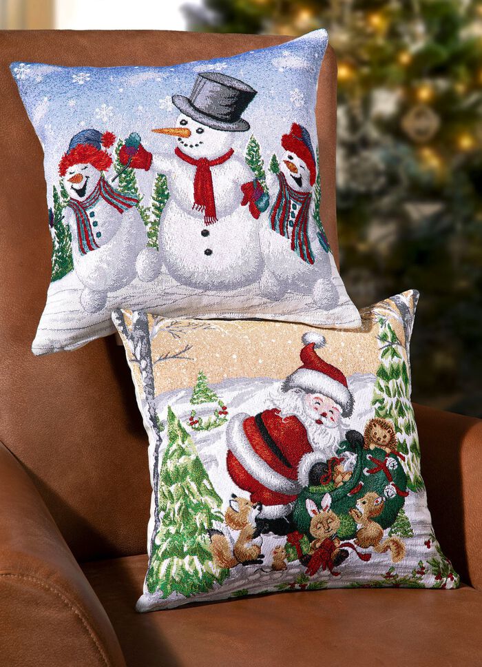 Kissenbezug aus Gobelin mit Rei&szlig;verschluss BUNT