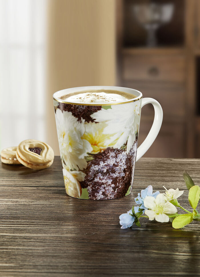 Handbemalter Henkelbecher aus dem Hause K&ouml;nitz 