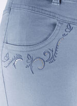 Hose mit funkelnden Glitzersteinchen HELLBLAU