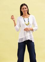 Shirt-Tunika mit Stufen-Volants 