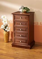 Teilmassive Kommode mit Echtholzfurnier 