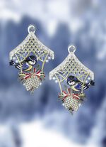 Fensterbilder, 2er-Set, aus echter Plauener Spitze 