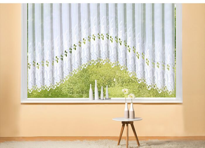 C-Bogen-Store mit hochwertiger Plauener Stickerei 