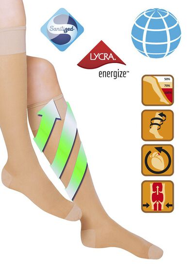 Fresh-Travel St&uuml;tzkniestr&uuml;mpfe, 3er-Pack 