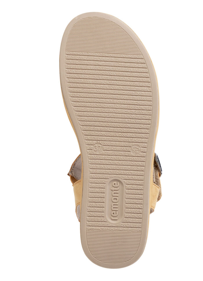 Sandale aus Samtveloursleder MANDARINE