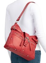 Laurina, Tasche, Damen, aus Leder RUBINROT